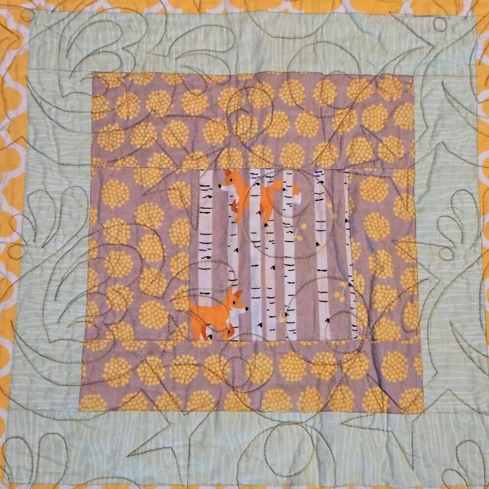 Handmade Fox Themed Quilt 52